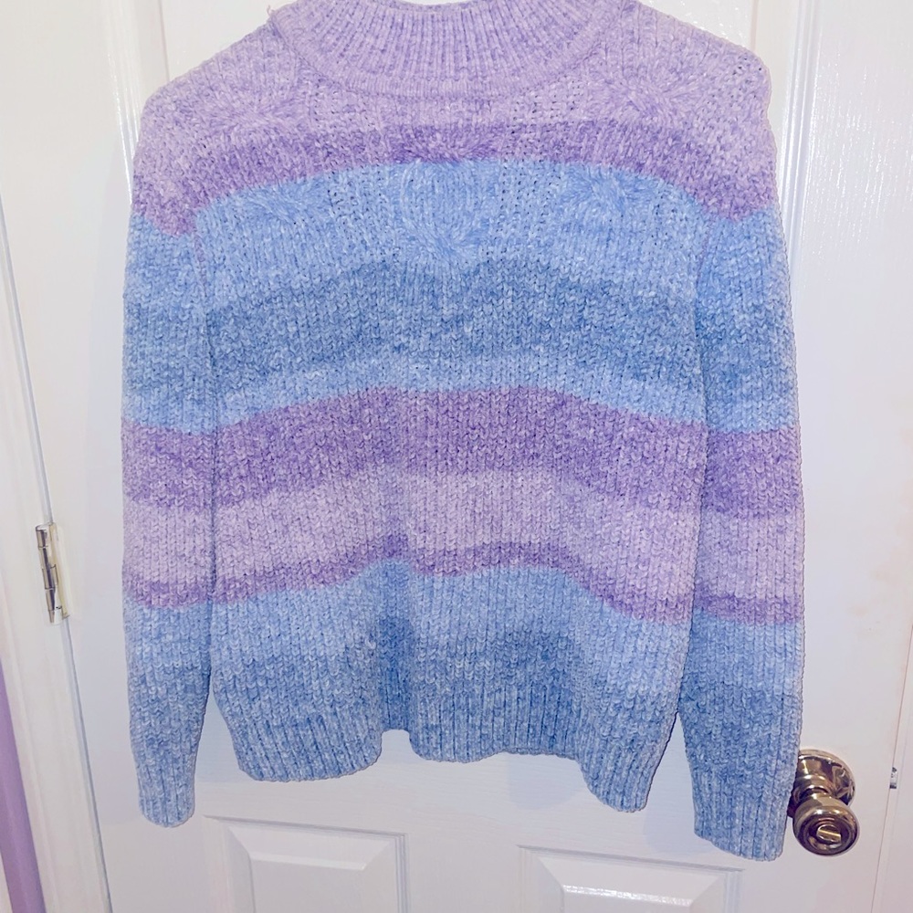 Medium pastel purple blue sweater